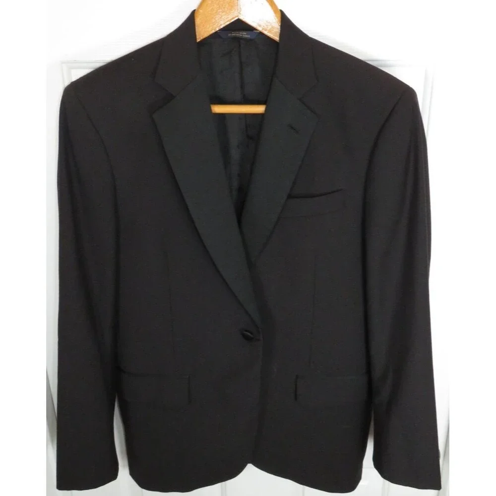 Brooks Brothers 1818 Tuxedo Jacket Mens 40R Madison 100% Wool Black